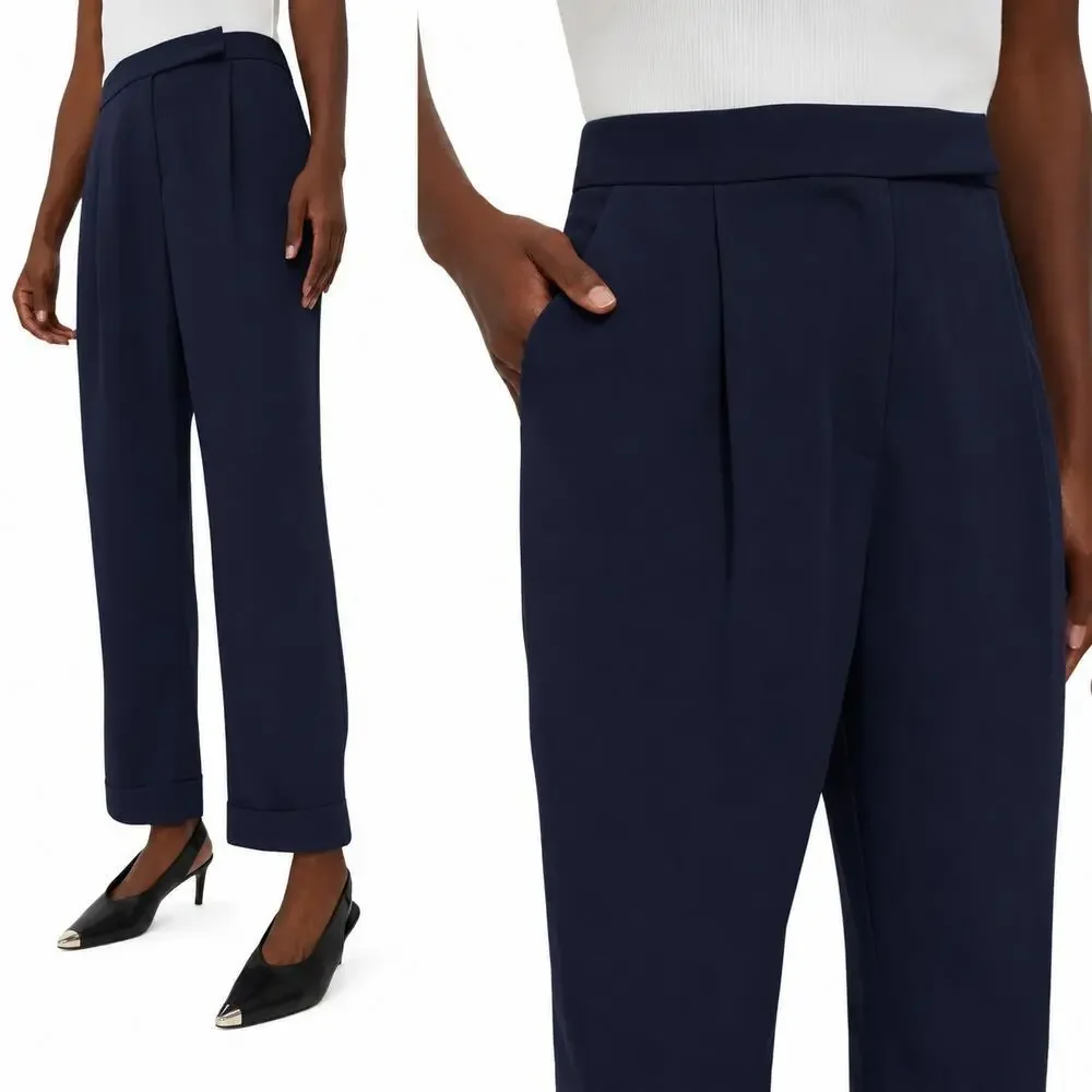 TUCKERNUCK Navy Duncan Pleated Trouser Size 8 NWT Retail $178 Tuckernuck